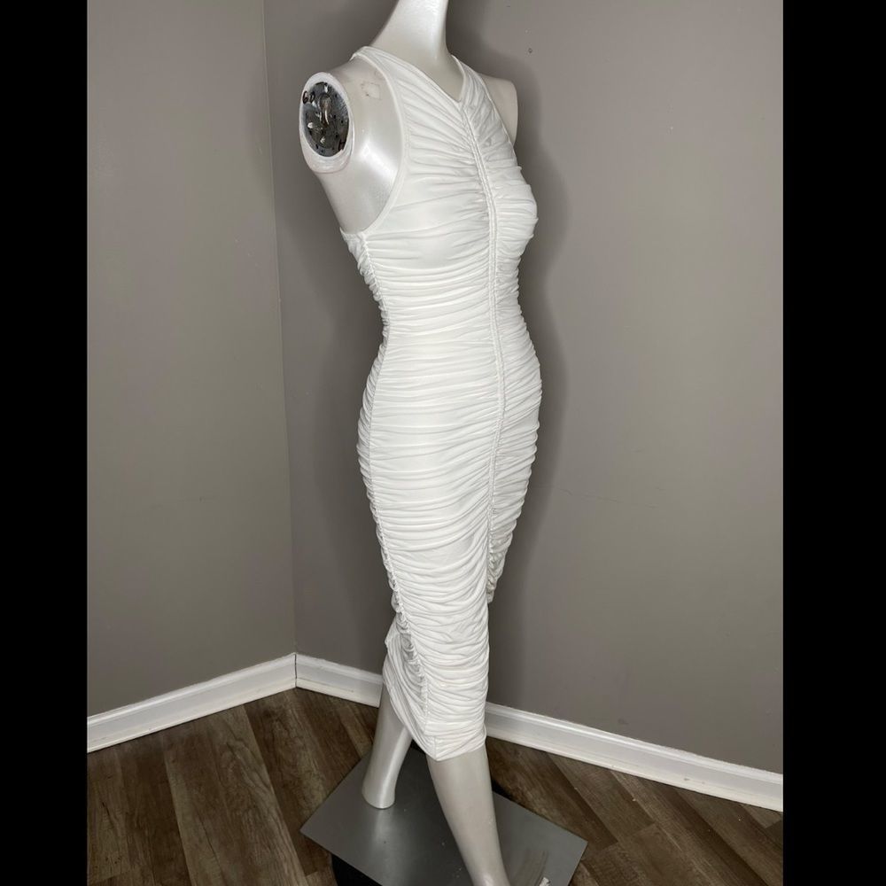 A.L.C
Adrienne Ruched Racerback Dress In White - Picture 5 of 8